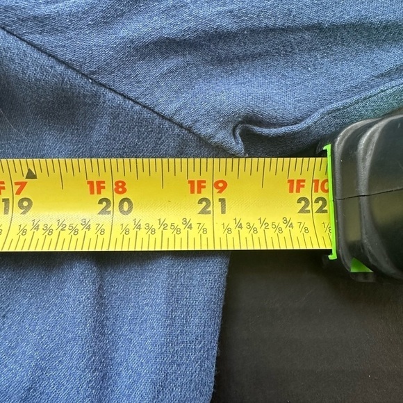 Soft Surroundings In the Study Blue Asymmetrical Pullover Lightweight Henley - Picture 6 of 12